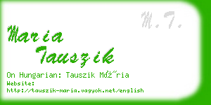 maria tauszik business card